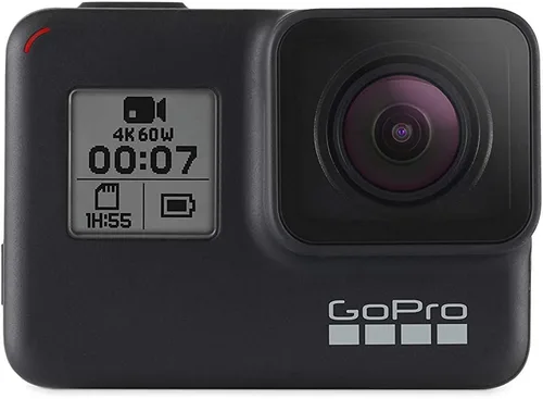 GoPro HERO7 Negra - Cámara de acción digital impermeable con pantalla táctil 4K HD video 12 MP fotos, reproducción en línea, estabilización