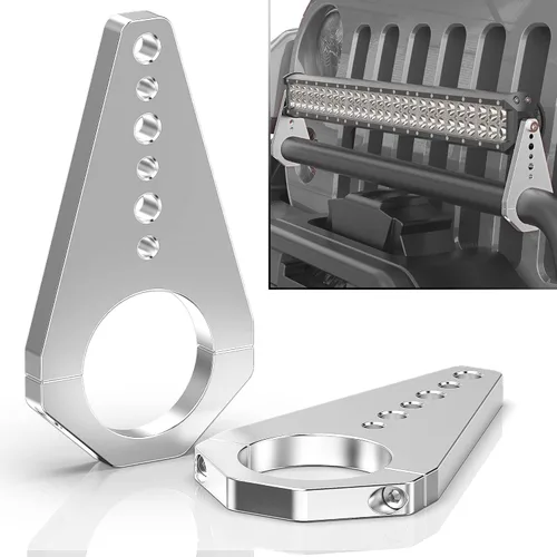 MZS 1.75" Tube Clamp Mounting Bracket, LED Light Bar Mounts Bullbar Roof Rack Roll Cage Bumper Holder Compatible with ATV UTV Off-Road Truck SUV