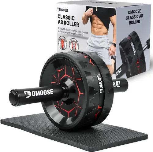 Vista 11 de DMoose Fitness - Rodillo para abdominales con soporte para codos y 2 almohadillas para rodillas - Entrenador de ejercicios abdominales