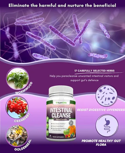 Vista 4 de Limpieza intestinal - Fórmula de desintoxicación de hierbas totalmente naturales - Programa completo de desintoxicación de 10 días - Ajenjo