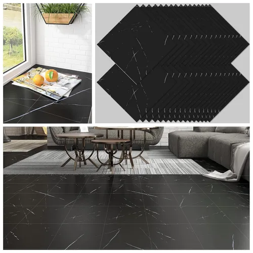 Vista 14 de CHICHOME Paquete de 6 azulejos de suelo impermeables de 12 x 12 pulgadas para despegar y pegar, azulejos de vinilo autoadhesivos extraíbles