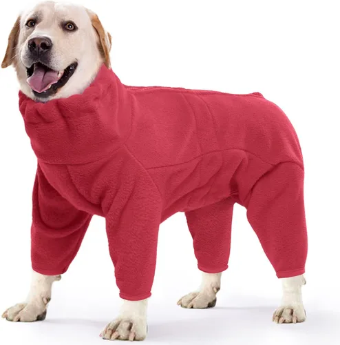 Vista 24 de ROZKITCH Abrigo térmico de invierno para perro, pijama de forro polar suave, resistente al viento, chaqueta cálida para clima frío, chaleco