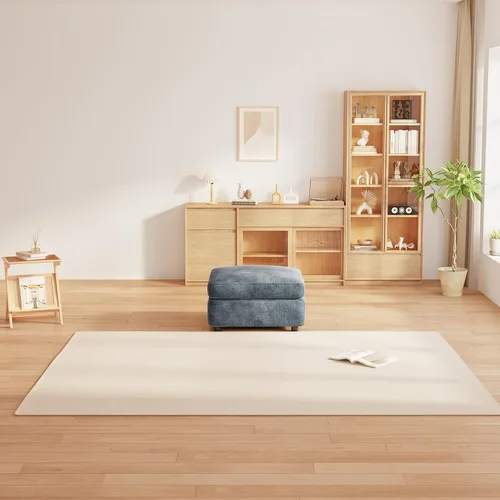 Vista 91 de Guyii Sofá modular de terciopelo, moderno sofá de 4 plazas de gran tamaño con 3 almohadas y reposapiés de almacenamiento, sofá convertible de 115.74
