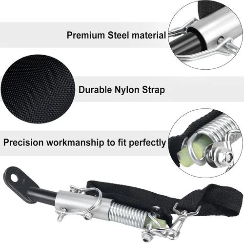 Vista 2 de Acoplador de remolque de bicicleta, conector de enganche de remolque, ajuste universal para remolques de bicicleta de carga para niños, accesorios