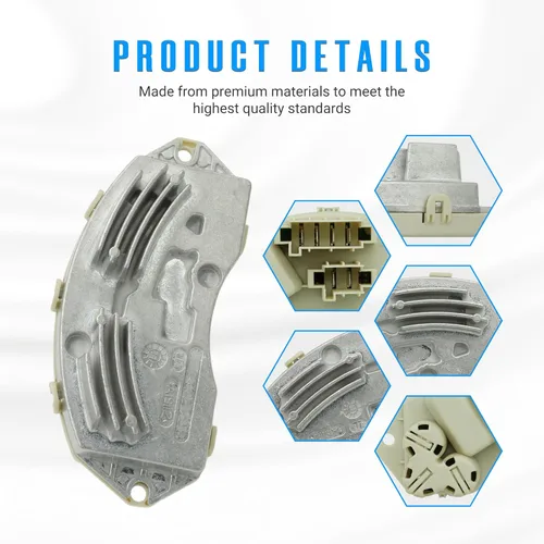 Vista 4 de NOVAPARTS Resistencia del motor del ventilador de HVAC delantero para BMW Serie 1 3 X5 X6 E70 E71 E72 E81 E82 E88 E90 64119146765 64116927090