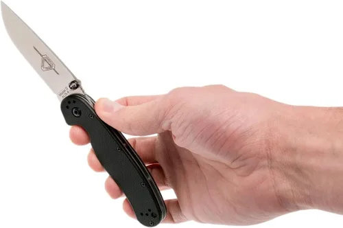 Vista 6 de Cuchillo plegable Ontario Knife OKC Rat Ii Sp de mango negro, 7 pulgadas de longitud (17.78 cm) totalmente abierto