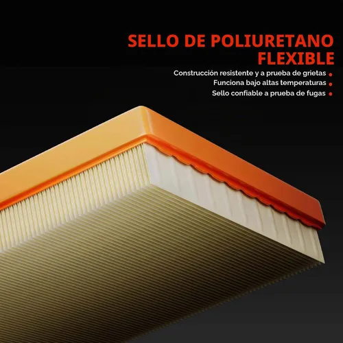 Vista 5 de A-Premium Filtro de aire de motor compatible con Volkswagen Beetle, Golf, Jetta, Passat, Rabbit, 2005-2014, L5 2.5L, panel flexible, repuesto #