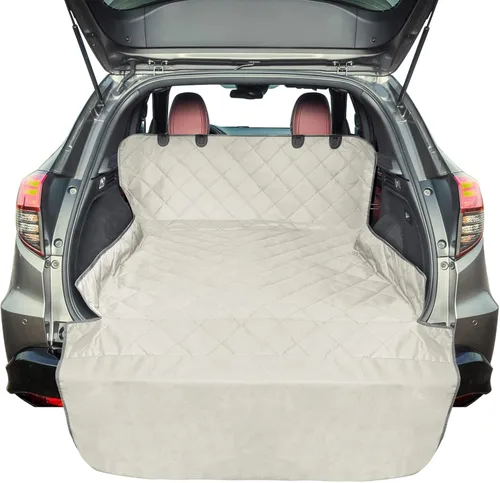 Vista 10 de F-color Forro de carga para perros SUV, resistente al agua, cubierta de carga para mascotas, tapete para asiento de perro de tamaño mediano, SUV