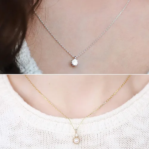 Vista 7 de SANNIX Paquete de 50 cadenas de collar chapadas en plata a granel, paquete de cadena de cable para fabricación de joyas