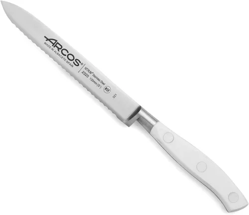 Vista 8 de Arcos Cuchillo Pan de Acero Inoxidable Nitrum de 8 Pulgadas y Hoja de 7.874 in. Obtenga una gran variedad de cortes para su comida Cuchillo ideal