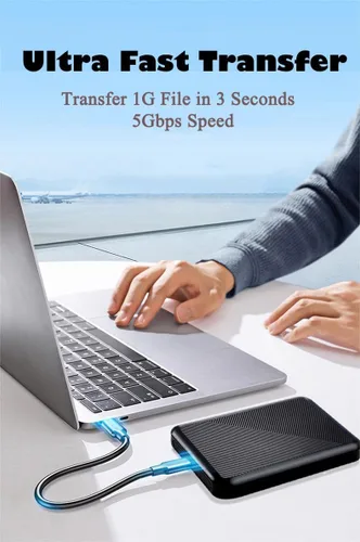Vista 4 de Disco duro externo portátil ultradelgado de 250 GB con USB 3.0, HDD para PC, Mac, portátil, PS4, Xbox One