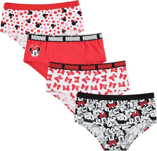 Vista 10 de Disney Ropa interior de Minnie Mouse para niña con múltiples opciones de estampado y silueta en tallas 2/3t - 8 Minnie7pk
