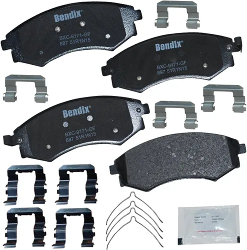 Vista 247 de Pastillas de Freno Delanteras Cerámicas Bendix Priority1 CFC430A para Modelos Selectos INFINITI G35, I30, Nissan 350Z, Altima, Juke, Maxima, Sentra