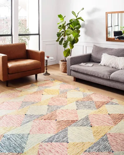 Vista 8 de Loloi II Spectrum Collection SPE-03 Charcoal/Multi 2'-3" x 3'-9" Accent Rug