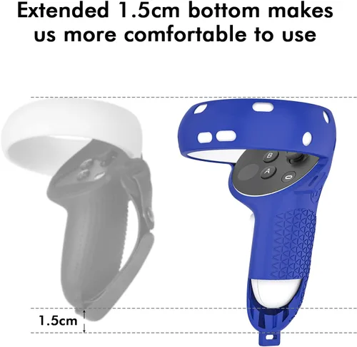 Vista 3 de Controller Grips Cover for Oculus Quest 2Anti-Leakage Silicone Face Cover for Oculus Quest 2 with Lens Protective Cover and VR Shell Accessories Set