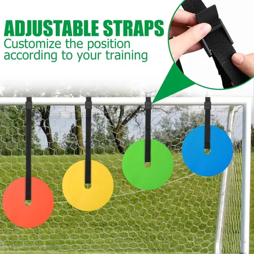 Vista 2 de TOBWOLF 4PCS Soccer Goal Target, Soccer Goal Shooting Targets with Adjustable Extra-Long Strips, Targets for Goals Training Enhance Agility Speed
