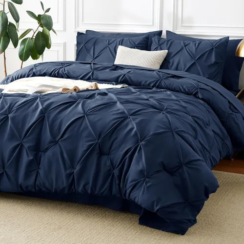 Vista 33 de CozyLux - Juego de edredón tamaño individual con sábanas Beige, 5 piezas, ropa de cama en una bolsa con pinzas, juego de cama tamaño individual