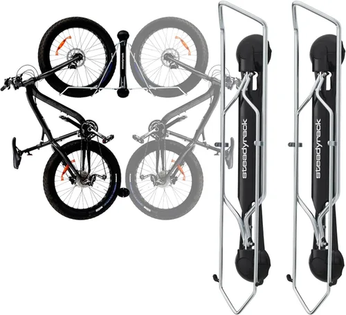 Vista 10 de Steadyrack Soporte para Bicicleta de Neumáticos Gruesos – Montaje Vertical en Pared para Bicicletas de Neumáticos Gruesos con Neumáticos