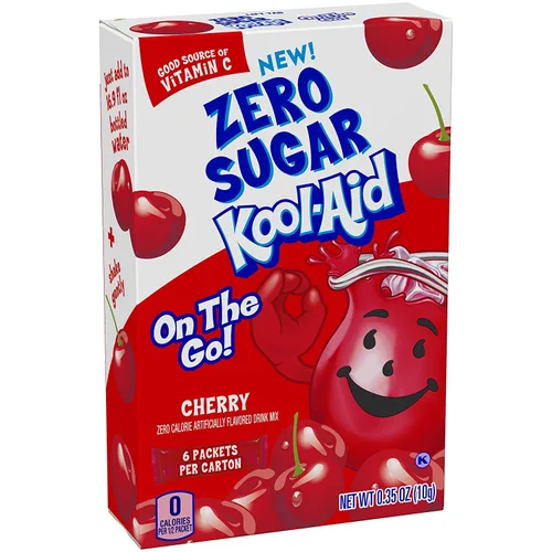 Kool-Aid Mezcla de bebida en polvo de cereza sin azúcar, 6 unidades