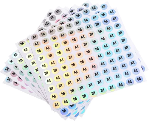 Vista 18 de MECCANIXITY Adhesivos con letras mayúsculas láser, letras mayúsculas de 3/8 pulgadas, letras del alfabeto E redondas, calcomanías reflectantes