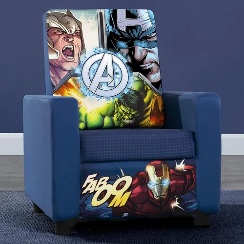 Vista 2 de Silla tapizada con respaldo alto Marvel Avengers Iron de Delta Children