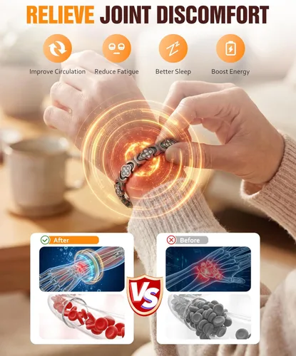 Vista 3 de Jecanori Pulseras de cobre para mujer, pulsera magnética de cobre puro