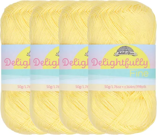 Vista 36 de JubileeYarn - Ovillo de hilo deliciosamente fino, 1.76 oz/madeja de rayón de bambú, color rosa polvo, 4 madejas