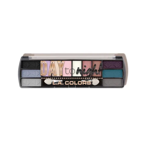 Vista 19 de L.A. COLORS Day to Night - Paleta de sombras de ojos, 12 colores, After Dark CES432