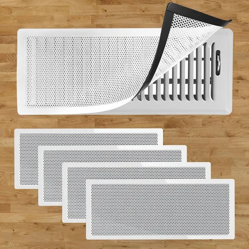 Vista 11 de 4 fundas magnéticas de ventilación blancas, cubiertas magnéticas de ventilación de 4 x 10 pulgadas con pantalla de malla para registros