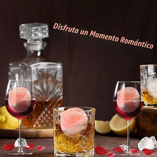 Vista 4 de Molde de cubo de hielo rosa,2 "x 4 hielos,Moldes grandes para 1 molde para cubitos de hielo rosa