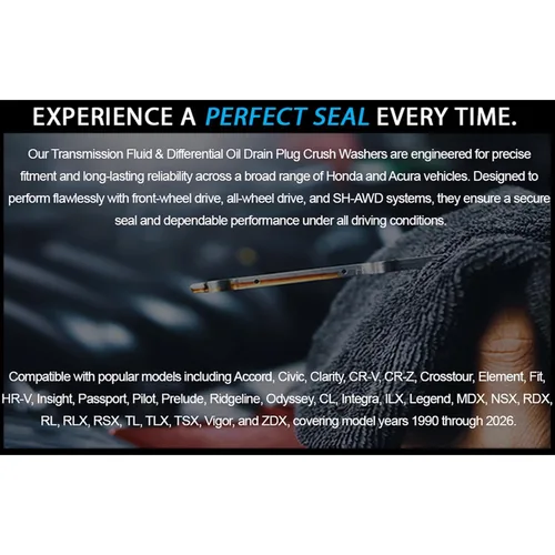 Vista 7 de 5 Arandelas para diferencial trasero y 5 arandelas para tapón de transmisión automática para sello sólido a prueba de fugas - Arandelas