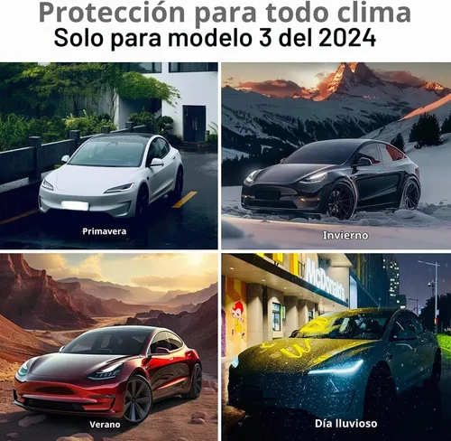 Vista 6 de 4 guardabarros para Tesla Model 3 Highland accesorios 2024 2025 2026 flexibles, sin perforación, protectores contra salpicaduras para todo