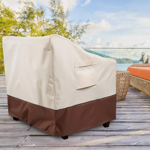Vista 6 de Fundas para Sillas de Patio de Servicio Pesado Cubiertas para Muebles de Exterior Impermeables Se Adaptan hasta 25.5 pulgadas de ancho x 32.5