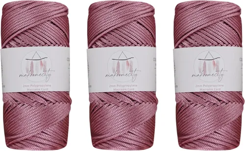 Vista 49 de Makromecity, Cordón de macramé de poliéster de 2 mm x 38 metros (125 yardas) 2 mm de polipropileno, cordón de macramé para crochet, bolsa