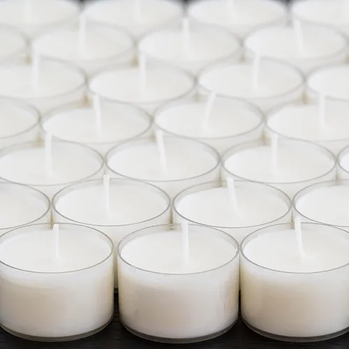 Vista 7 de Stonebriar Paquete de 24 velas de té sin perfume, de combustión larga, sin humo, de taza transparente con tiempo de combustión extendido de 8 horas