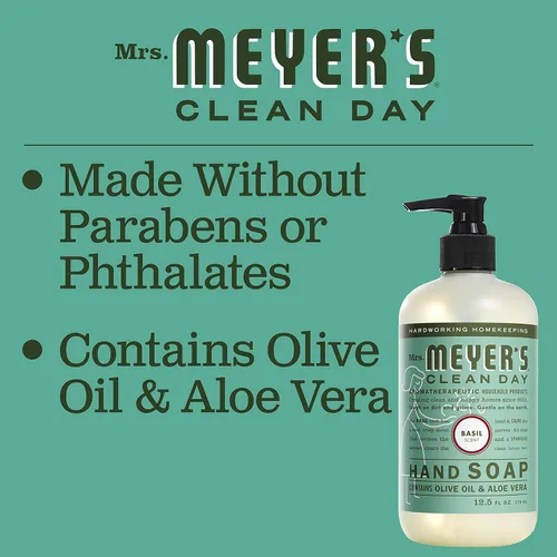 Vista 7 de Mrs. Meyer's Clean Day - Jabón líquido para manos, manzana, botella de 12.5 onzas líquidas