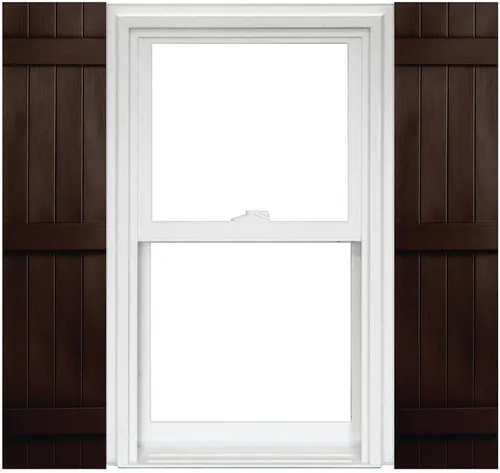 Vista 12 de Polaris Homeside 4 Board and Batten Persianas de Vinilo Unidas (1 Par) 14-1/2 pulg. x 55 pulg. - 930 Blanco