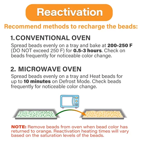 Vista 6 de LotFancy Deshumidificador desecante de gel de sílice para pistola, 26.46 oz que indican cuentas de gel de sílice, recipiente reutilizable
