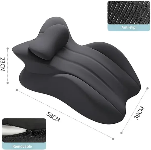 Vista 7 de Almohada de 27 Grados para Parejas, Almohada de Apoyo de Posición Profunda para Parejas, Diseño de Perfil Bajo, Almohada de Cuña de Espuma