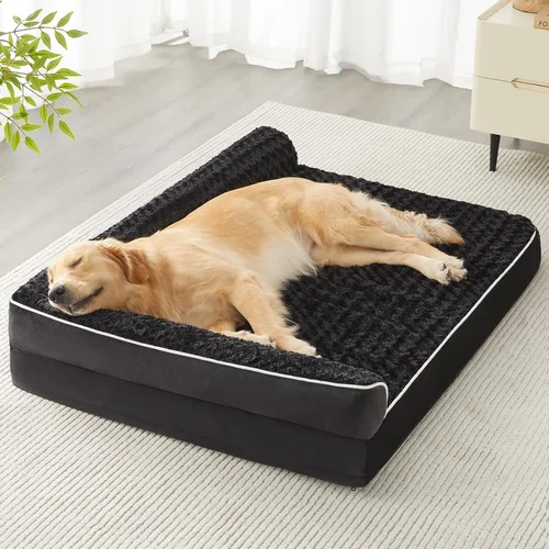 Vista 12 de BFPETHOME Camas ortopédicas para perros grandes - Cama de sofá impermeable para perros con funda extraíble y lavable, cama grande para mascotas