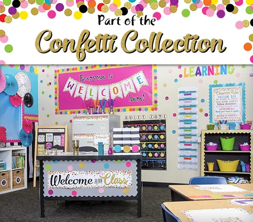 Vista 4 de Teacher Created Resources® Banner de Confeti Bienvenidos (Bienvenidos Español)