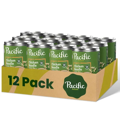 Vista 5 de Pacific Foods Sopa orgánica de pollo con mantequilla con arroz, lata de 16.3 onzas
