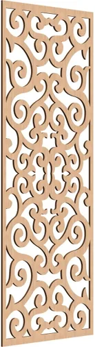 Vista 20 de 9 3/8 pulgadas de ancho x 24 3/8 pulgadas de alto x 1/4 pulgadas de alto, paneles de pared de madera con calado, cereza