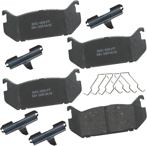 Vista 143 de Pastillas de freno traseras cerámicas Bendix Premium SBC1337 para Cadillac CTS 2014-2008, SRX 2016-2010, Chevrolet Camaro 2015-2010, Saab 9-4X 2011