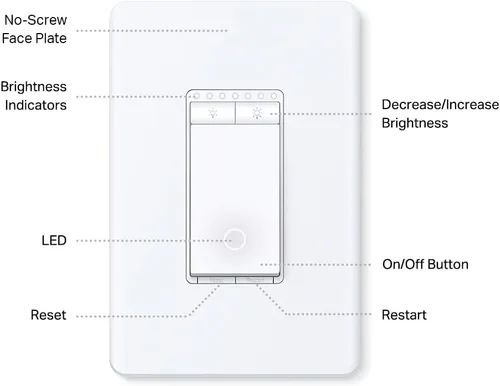 Vista 11 de TP-Link Tapo Smart - Kit de Interruptor Regulador Inteligente de 3 Vías, Compatible con Matter, Monitoreo de Energía, Cable Neutro Requerido