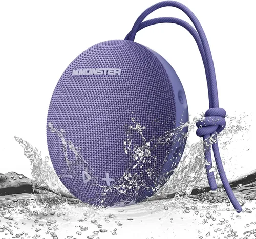 Vista 8 de Monster Altavoz Bluetooth, 35 W (pico), altavoz de ducha IPX8 impermeable, Bluetooth 5.4 con sonido HD fuerte y graves robustos, tiempo