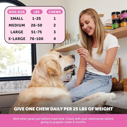 Vista 5 de Suplemento multivitamínico para perros, glucosamina condroitina para perros, probióticos, aceite de pescado Omega, suplementos y vitaminas