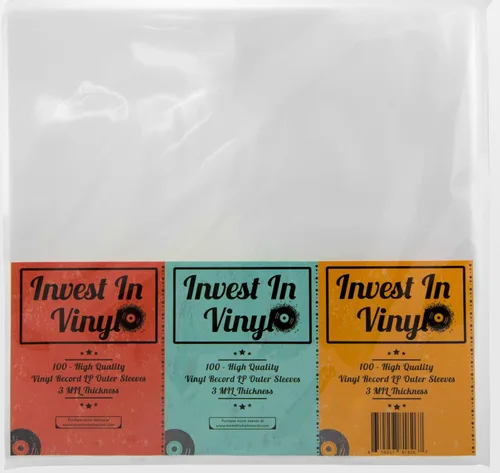 100 Protectores de plástico transparente 3 mm. Protectores para vinilos 12.75 x 12.5 pulgadas. Proporcione la mejor protección a su colección –