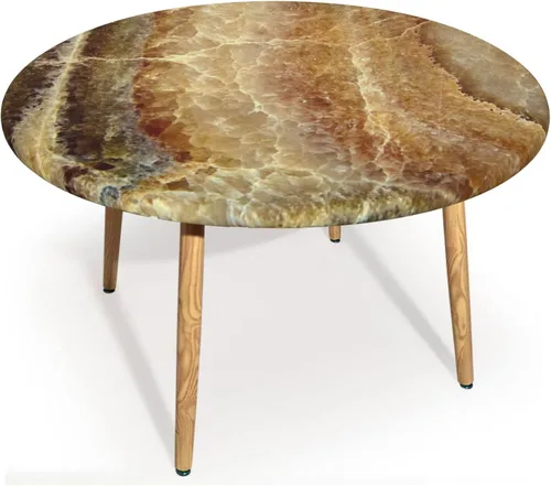 Vista 21 de Mantel redondo de mármol con bordes elásticos, patrón de fondo de mármol, diseño de cultura marmoleada, impermeable y lavable, color beige negro, se