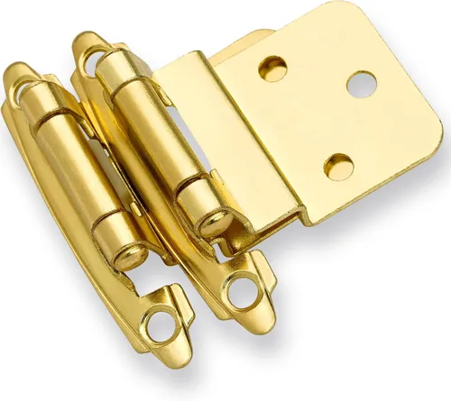 Vista 11 de DecoBasics - Bisagras de gabinete de níquel cepillado satinado de 3/8" (1 par - 2 piezas) - Bisagras de gabinete con cierre automático empotradas